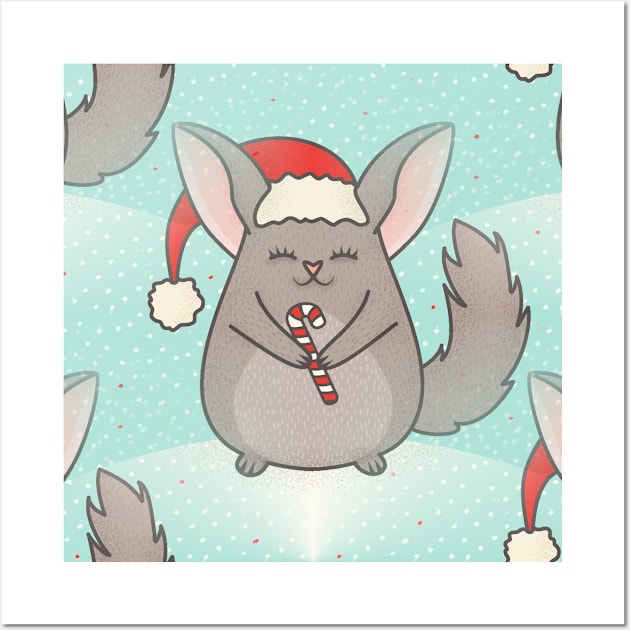 christmas chinchillas Wall Art by gossiprag